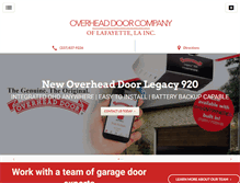 Tablet Screenshot of overheaddoorlafayette.com